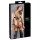 Cottelli Bondage - ham de corp bikini decorativ lucios - negru - XL