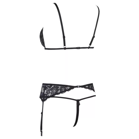 Cottelli - set lenjerie intimă deschisă - dantelă neagră