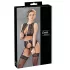 Cottelli Bondage - set lenjerie intimă din dantelă + cătușe (4 piese)