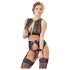 Cottelli Bondage - set lenjerie sexy cu dantelă 4 piese - L