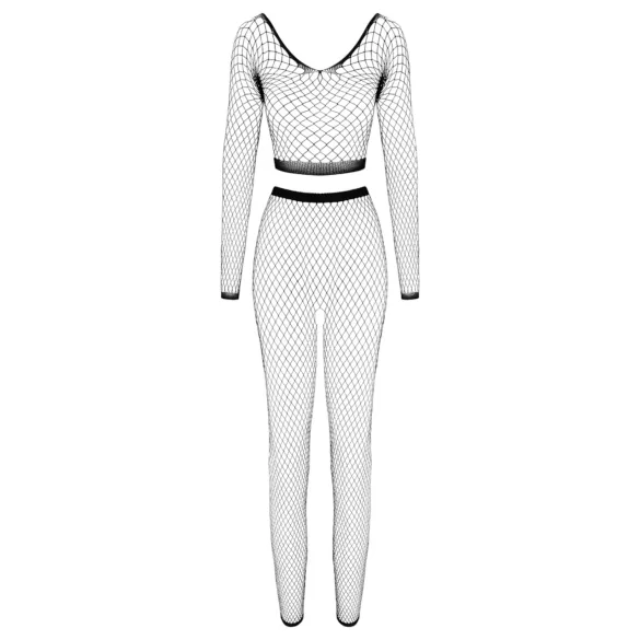 Cottelli - set sexy din plasă cu mâneci lungi - negru - mărimi S-L