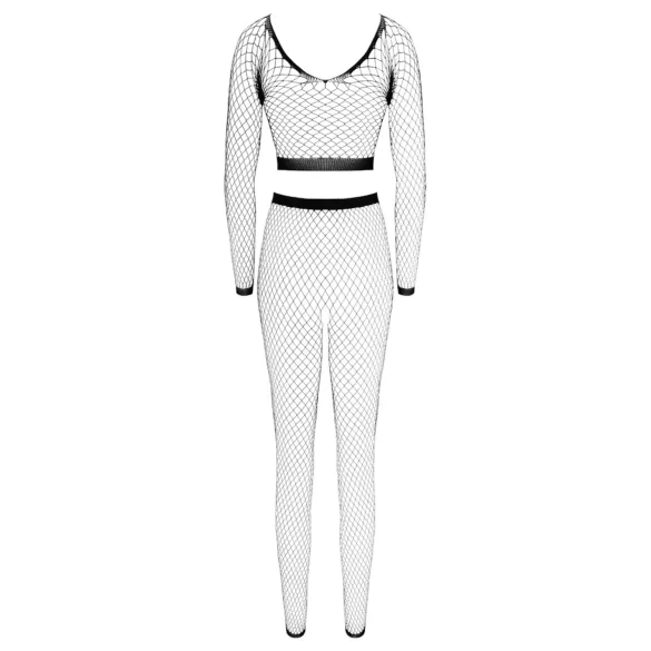 Cottelli - set sexy din plasă cu mâneci lungi - negru - mărimi S-L