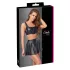 Cottelli - set format din top mat cu șiret și fustă mini (negru) - M