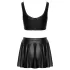 Cottelli - set format din top mat cu șiret și fustă mini (negru) - M