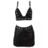 Cottelli - set top și minijupă din piele artificială (negru) - M