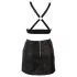 Cottelli - set top și minijupă din piele artificială (negru) - M