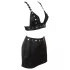 Cottelli - set top și minijupă din piele artificială (negru) - M