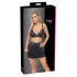 Cottelli - set top și minijupă din piele artificială (negru) - L