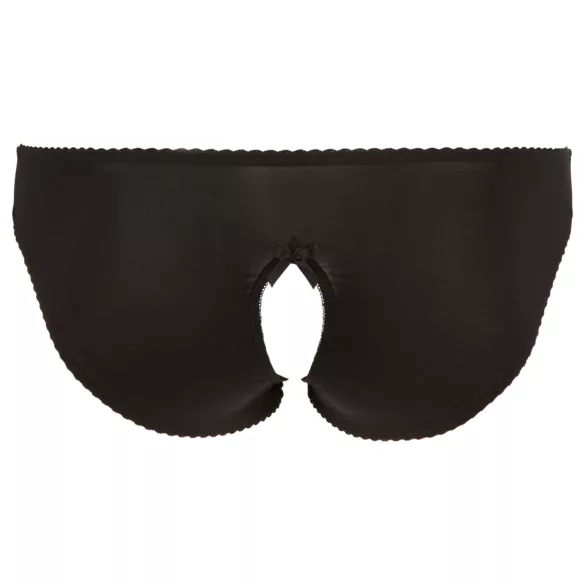 Cottelli Plus Size - chiloți din dantelă, deschiși (negru)