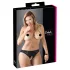 Cottelli Plus Size - chiloți din dantelă, deschiși (negru) - XL