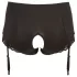 Cottelli Plus Size - chiloți deschiși cu portjartier (negru) - 4XL