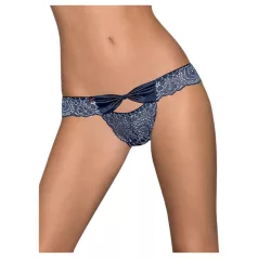   Obsessive - chiloți dama cu fundiță brodată - albastru - L/XL