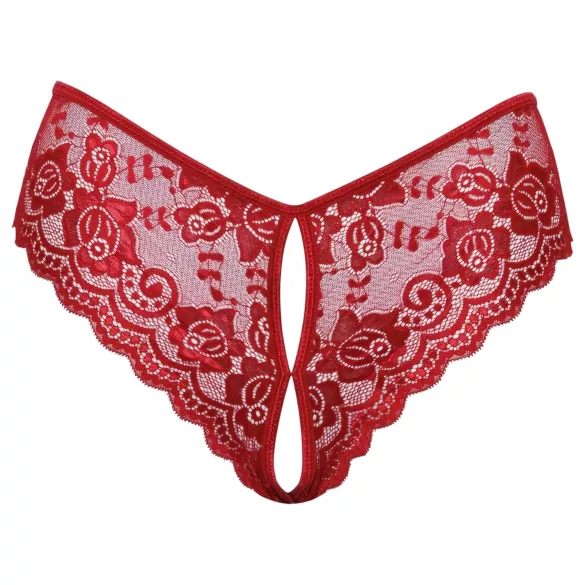 Cottelli - chiloți tanga deschiși - dantelă roșie - M