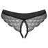 Tanga deschisă Obsessive Chemeris - neagră - M/L