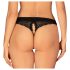 Tanga deschisă Obsessive Chemeris - neagră - XL/XXL