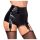 Noir - pantalon scurt lucios cu portjartier (negru) - M