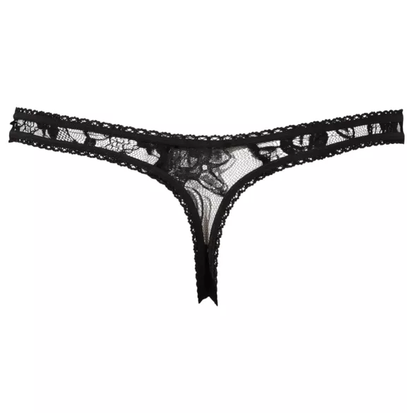 Cottelli - Tanga sexy din dantelă - negru - M