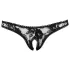 Cottelli - Tanga sexy din dantelă - negru - XL