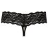 Cottelli - Tanga din dantelă cu perle (negru) - L