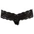Cottelli - Tanga din dantelă cu perle (negru) - XL