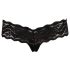 Cottelli - Tanga din dantelă cu perle (negru) - XL