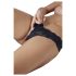Cottelli - Tanga din dantelă cu perle (negru) - XL