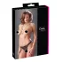 Cottelli - tanga deschis cu dantelă și perle - negru - XL