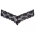 Cottelli - tanga dantelă cu două șiraguri de perle - negru - XL