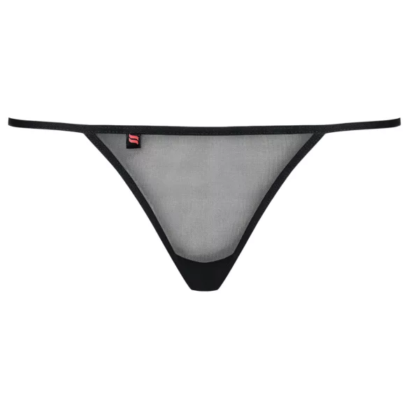 Obsessive - tanga sexy cu model lalea - negru - L/XL