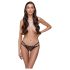 Cottelli - tanga de lux cu inele deschise (negru) - M/L