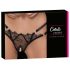 Cottelli - tanga de lux cu inele deschise (negru) - M/L