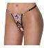 Cottelli - tanga luxos liliac brodat (negru-alb)