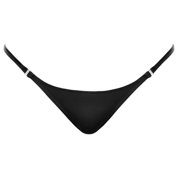Noir - tanga sexy efect lucios - negru - L/XL
