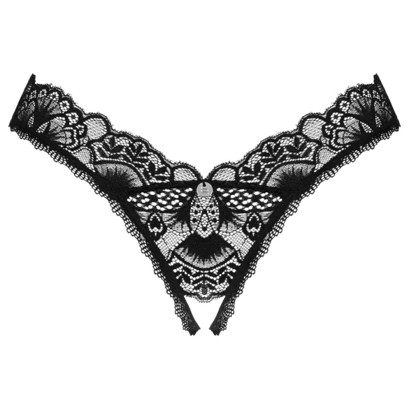 Obsessive - tanga deschisă sexy - dantelă neagră - XL/XXL