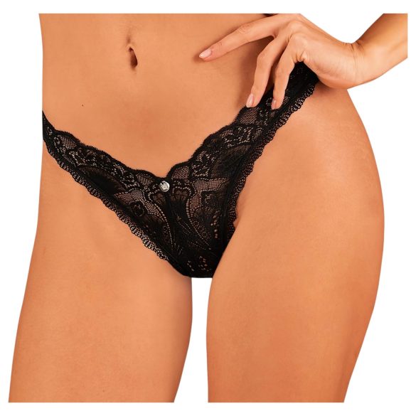 Tanga dantelată Donna Dream - Obsessive (neagră)