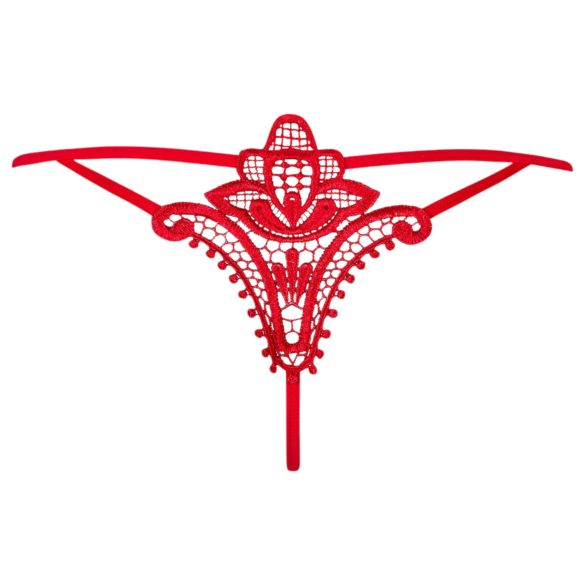 Obsessive Luiza - chilot tanga cu lalele (roșu)