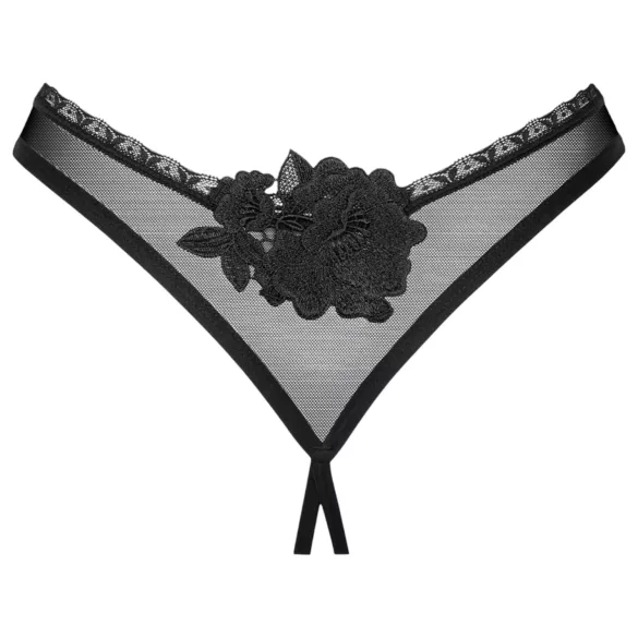 Obsessive - tanga deschisă - dantelă neagră - M/L