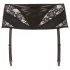 Cottelli Plus Size - portjartier cu dantelă și șnur - negru - 2XL