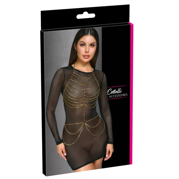 Cottelli - Harness cu lanțuri - auriu