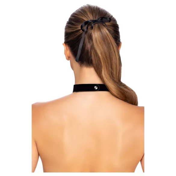 Cottelli - choker cu inimă - negru