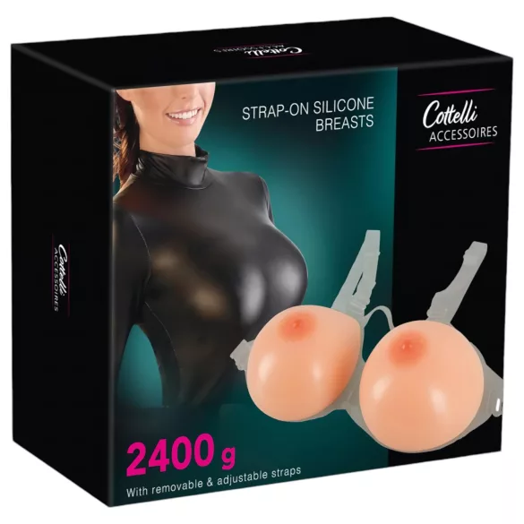 Cottelli - sâni silicon push-up cu prindere - 2x1200g