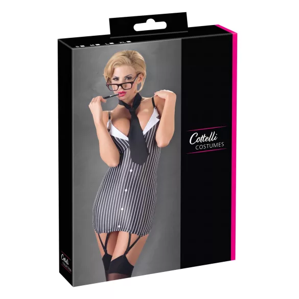 Cottelli - Costum secretară sexy în dungi - L