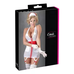Cottelli - Costum asistentă sexy cu portjartier - L