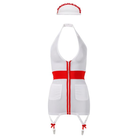 Cottelli - Costum asistentă sexy cu portjartier - XL