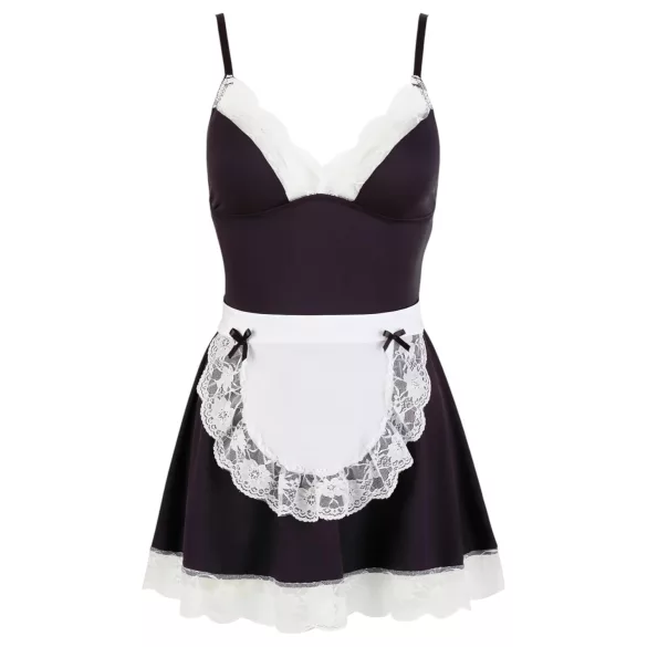 Cottelli - costum menajeră cu șorț - negru-alb - L