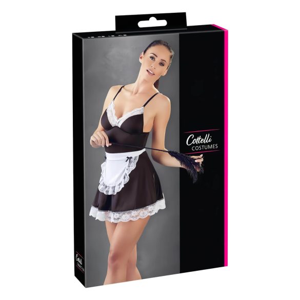 Cottelli - Rochie & șorț de menajeră (negru-alb) - XL