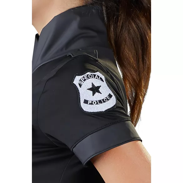 Cottelli - costum polițistă sexy - rochie scurtă - negru - XL