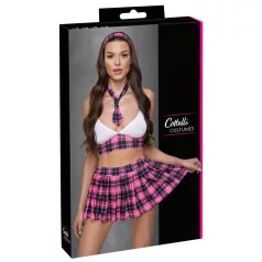 Cottelli - costum școlăriță cu carouri - roz
