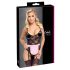 Cottelli - costum menajeră transparent (negru-roz) - M
