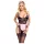 Cottelli - costum menajeră sexy transparent - negru-roz - L